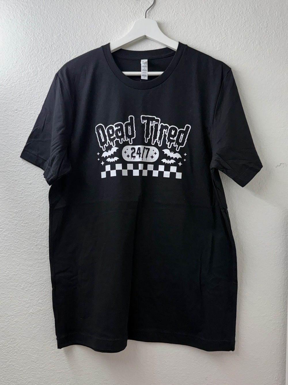 Dead Tired 24/7 Black Graphic Tee - Women's Short Sleeve